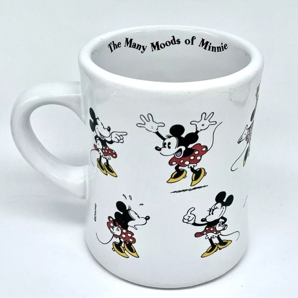 DISNEY Store "The Many Moods of Minnie" White Minnie Mouse Ceramic Mug Cup 12 oz - Picture 4 of 7